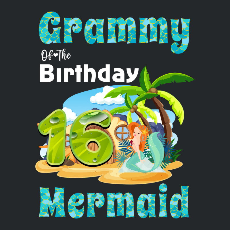 Cute Mermaid Grammy Of The 16th Birthday Retro Crewneck Sweatshirt by zrigkhudeu | Artistshot