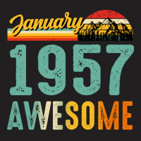 January 1957 Birthday Gift  Vintage January 1957 A T-shirt | Artistshot