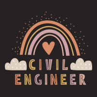 Civil Engineer Boho Casual Over The Rainbow Design Vintage Cap | Artistshot