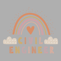 Civil Engineer Boho Casual Over The Rainbow Design Ladies Fitted T-shirt | Artistshot