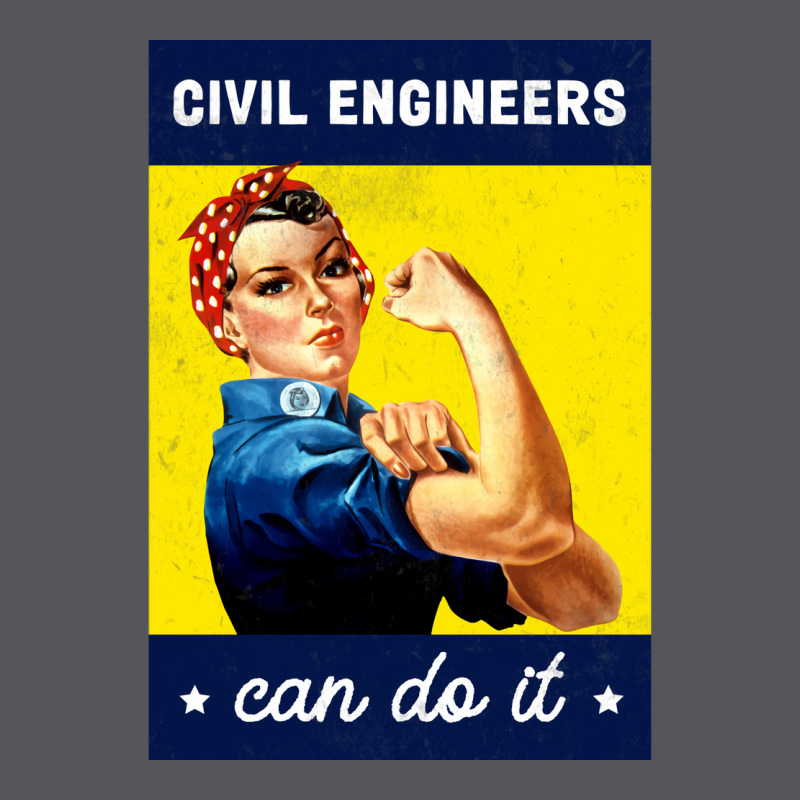 Civil Engineer Rosie The Riveter Poster Design Ladies Fitted T-Shirt by kuwukmauser8 | Artistshot