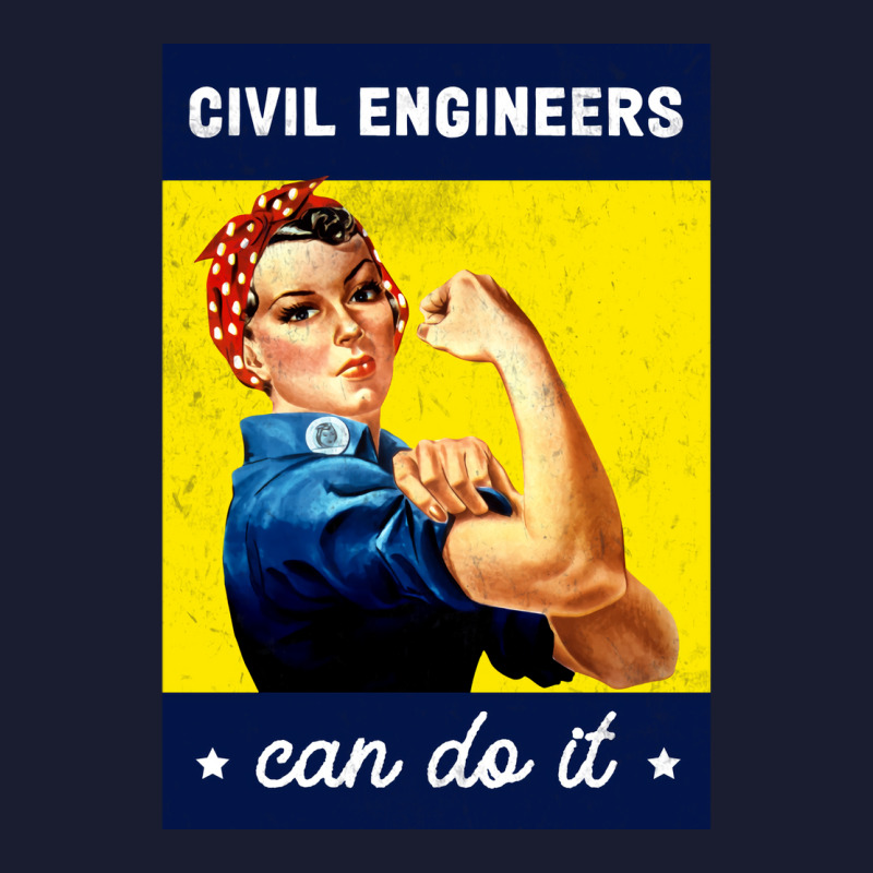 Civil Engineer Rosie The Riveter Poster Design Women's V-Neck T-Shirt by kuwukmauser8 | Artistshot