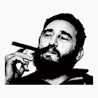 Young Fidel Castro Smoking Cigar Retro T-shirt | Artistshot