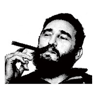 Young Fidel Castro Smoking Cigar Retro 3/4 Sleeve Shirt | Artistshot