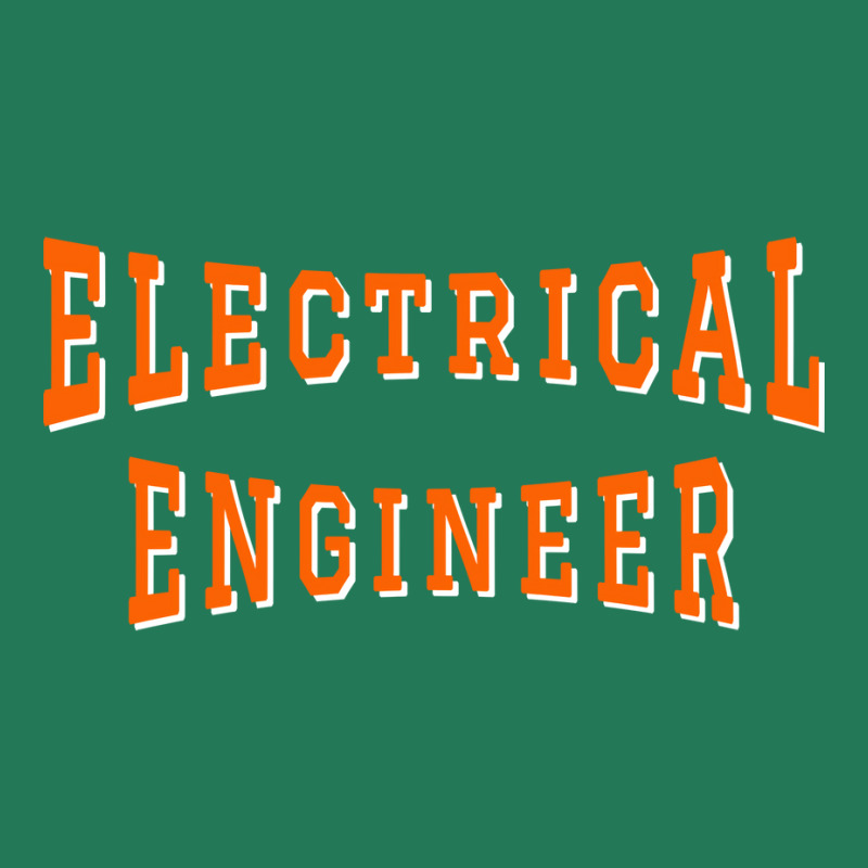 Electrical Engineer In Orange Color Text Aesthetic Ladies Fitted T-Shirt by sokratugnneq | Artistshot