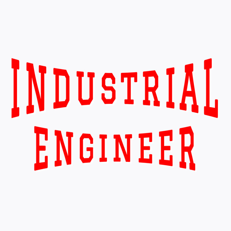 Industrial Engineer In Red Color Text Aesthetic T-shirt | Artistshot