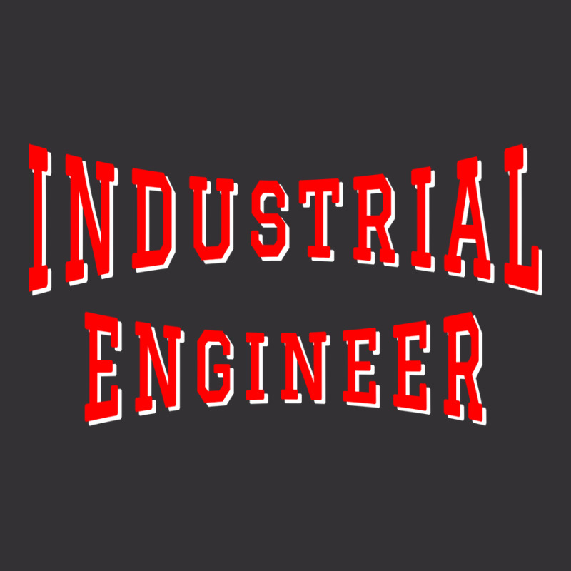 Industrial Engineer In Red Color Text Aesthetic Vintage Hoodie | Artistshot