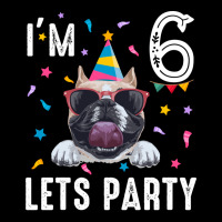 Lets Party 6th Birthday With French Bulldog Aesthe Fleece Short | Artistshot