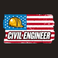 Civil Engineer American Flag Patriotic Civil Engin Tank Top | Artistshot