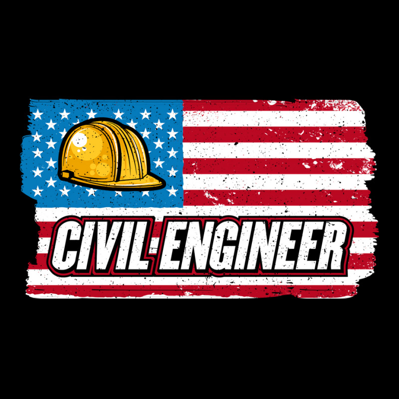 Civil Engineer American Flag Patriotic Civil Engin Long Sleeve Shirts by poutchkolajat | Artistshot