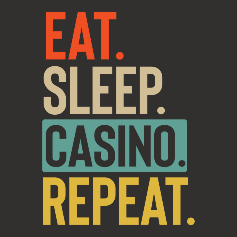 Eat Sleep Casino Repeat Retro Vintage Colors Tumbl Champion Hoodie | Artistshot