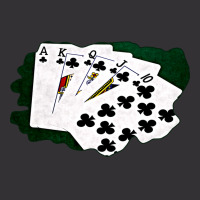 Poker Hands Royal Flush Clubs Vintage Short | Artistshot