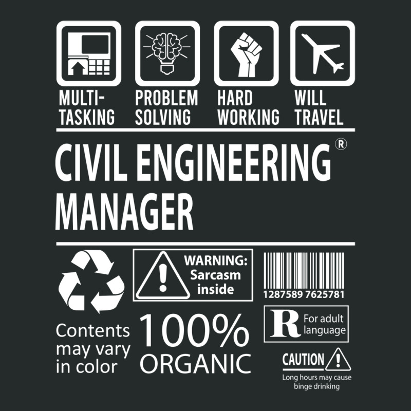 Civil Engineering Manager T  Multitasking Certifie Women's Triblend Scoop T-shirt by elenlryehi3 | Artistshot