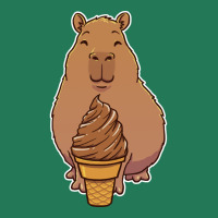 Capybara Chocolate Ice Cream Cone Summer Ladies Fitted T-shirt | Artistshot