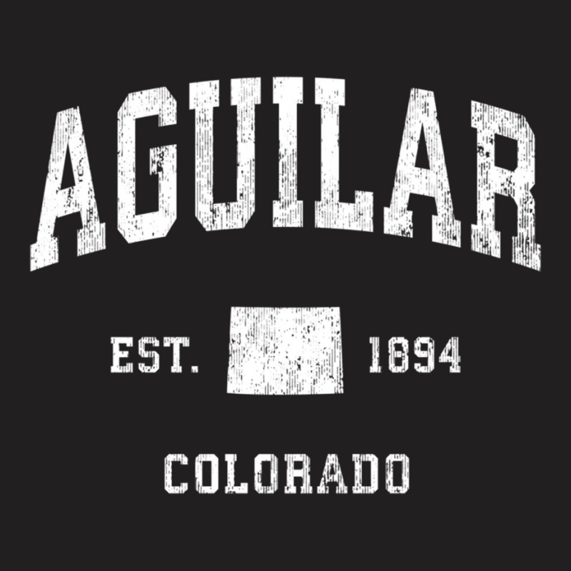 Aguilar Colorado Co Vintage Athletic Sports Design T-shirt | Artistshot