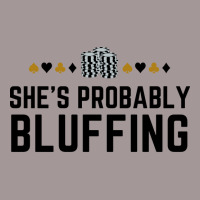 Shes Probably Bluffing Funny Gambler Poker Casino Vintage Short | Artistshot