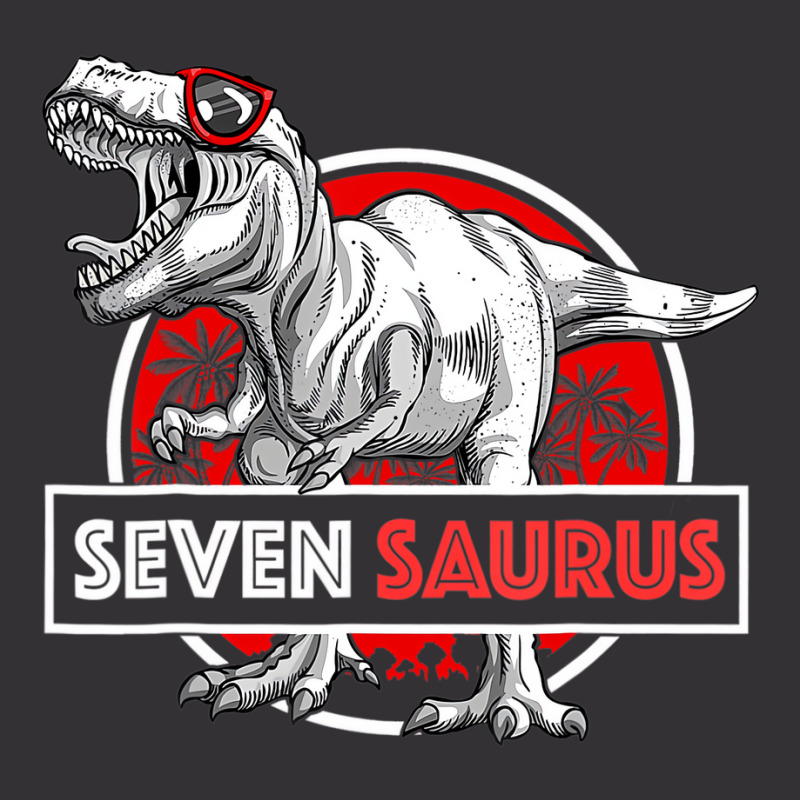 I Am Seven Saurus 7 Yrs Old T Rex For Boys 7th Bir Vintage Short | Artistshot