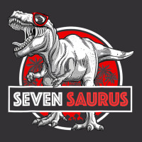 I Am Seven Saurus 7 Yrs Old T Rex For Boys 7th Bir Vintage Hoodie | Artistshot