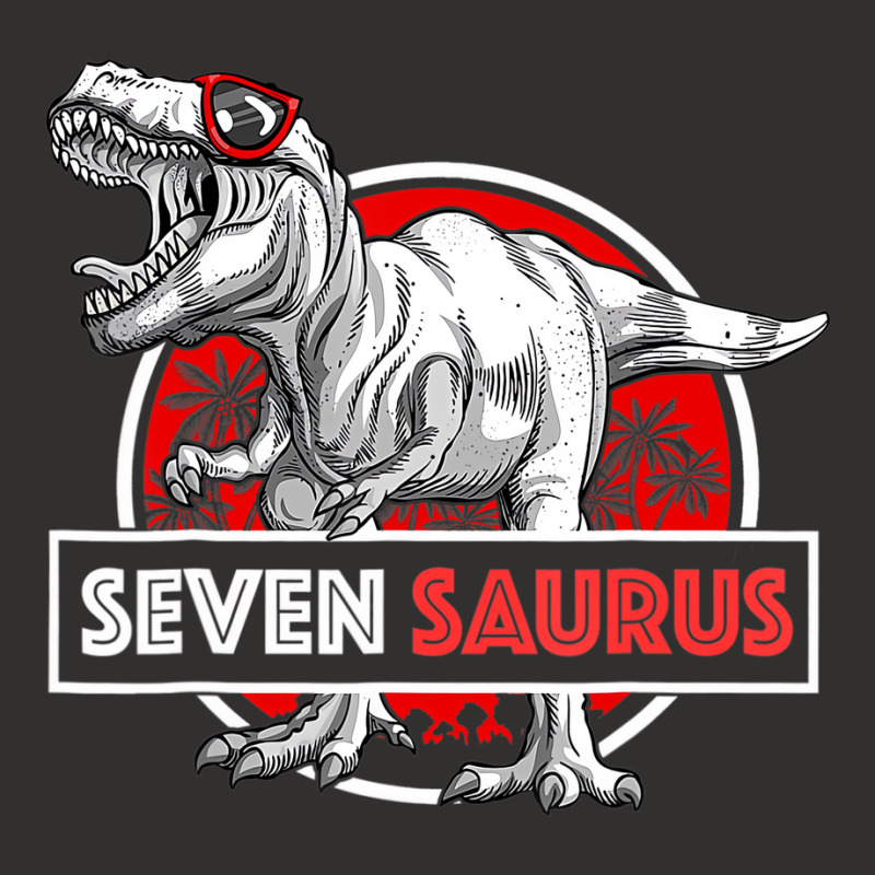 I Am Seven Saurus 7 Yrs Old T Rex For Boys 7th Bir Champion Hoodie | Artistshot