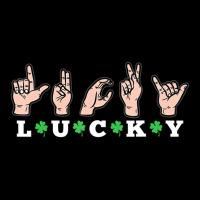 Lucky Asl St Patricks Day Shamrock Sign Language D Youth Zipper Hoodie | Artistshot