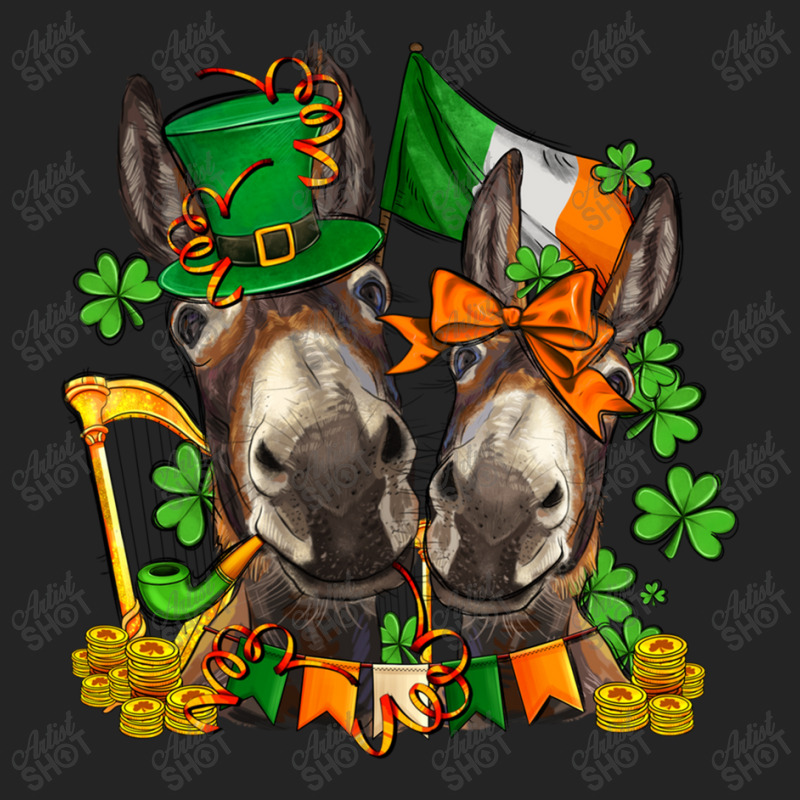 St Patricks Donkeys With Shamrocks 3/4 Sleeve Shirt | Artistshot