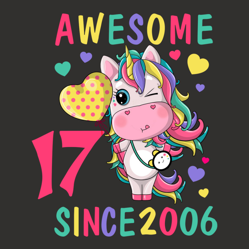 Cute Unicorn Awesome 17th Birthday Since 2006 Cute Champion Hoodie by dherarguberax | Artistshot