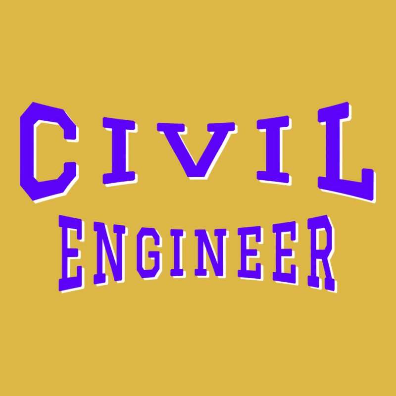 Civil Engineer In Purple Color Text 70s Classic T-shirt by zemkamajoor1 | Artistshot