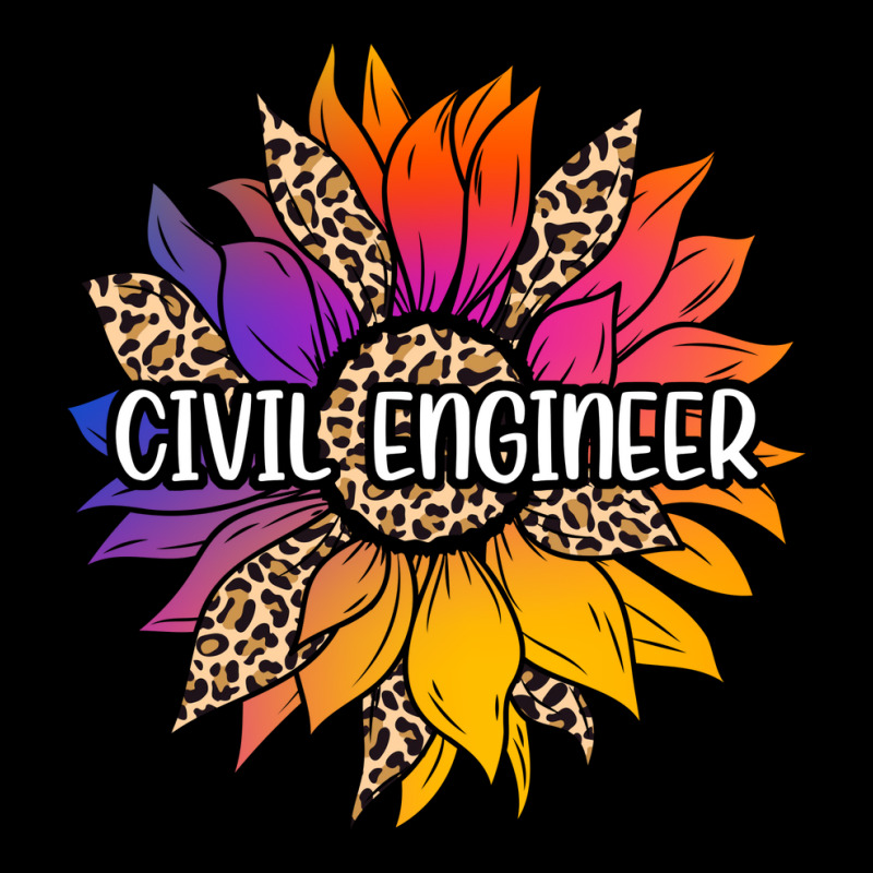 Civil Engineer Sunflower 80s Pocket T-shirt | Artistshot