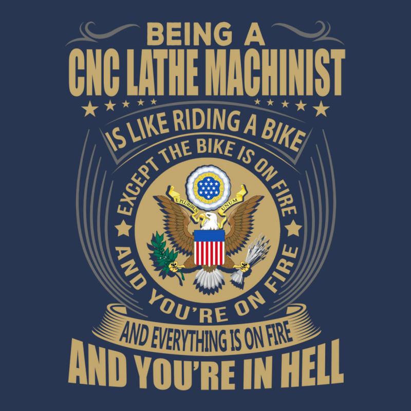 Being A Cnc Lathe Machinist Like Riding Bike Cool Men Denim Jacket | Artistshot