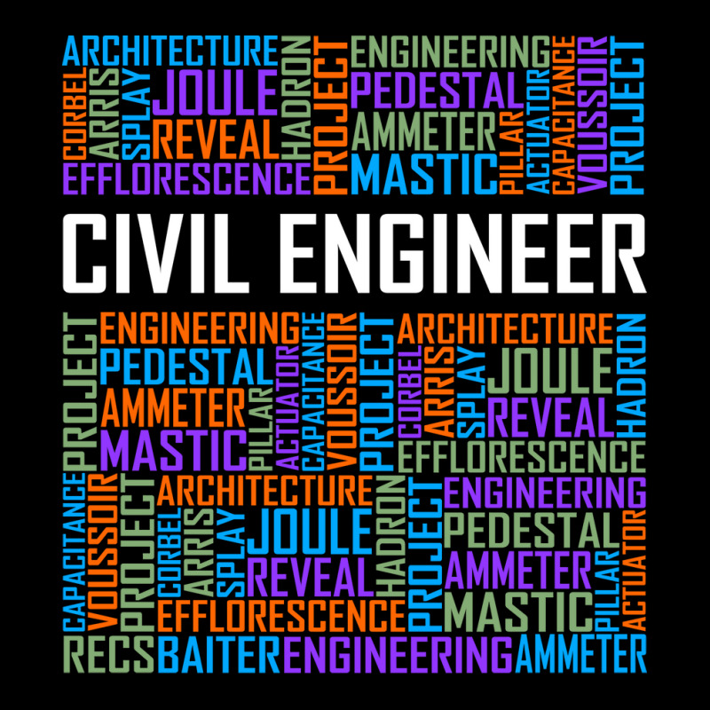 Civil Engineer Words Girl Long Sleeve Shirts by gerezzdralad | Artistshot