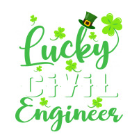 One Lucky Civil Engineer Shamrock Leprechaun Hat S 3/4 Sleeve Shirt | Artistshot