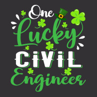 One Lucky Civil Engineer Shamrock Leprechaun Hat S Vintage Hoodie | Artistshot