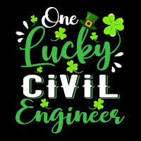 One Lucky Civil Engineer Shamrock Leprechaun Hat S Lightweight Hoodie | Artistshot