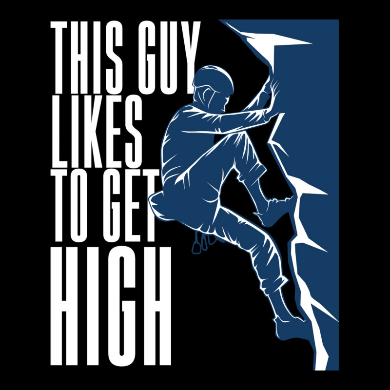 Climbing This Guy Likes To Get High V-neck Tee | Artistshot