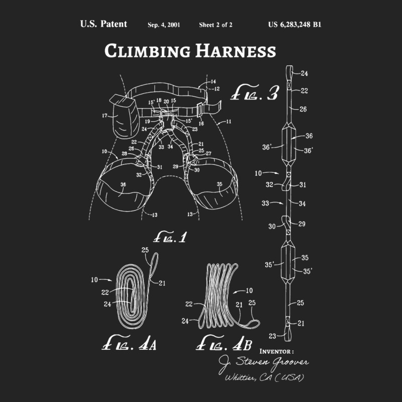 Climbing Harness Patent Rock Climbing Patent Rock 3/4 Sleeve Shirt | Artistshot