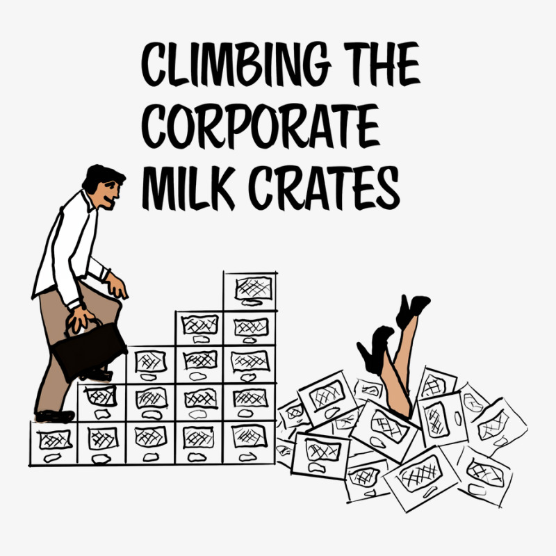 Climbing The Corporate Milk Crates Hipster Champion Hoodie | Artistshot