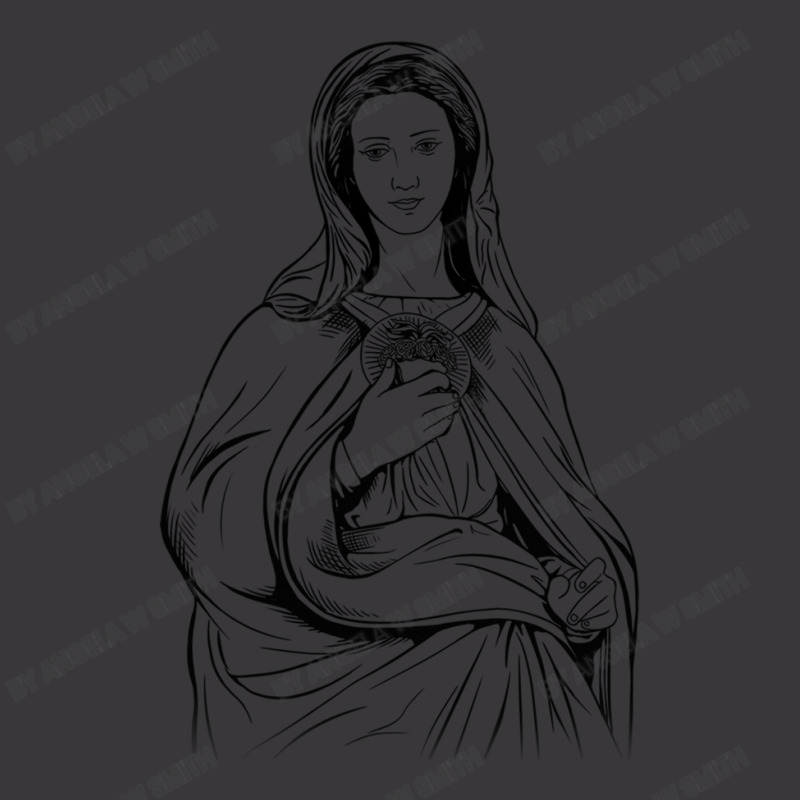 Black And White Virgin Mary Classic Ladies Curvy T-Shirt by Angela W Smith | Artistshot