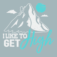 Mountain Climbing Hiking Tshirt I Like To Get High Unisex Sherpa-lined Denim Jacket | Artistshot