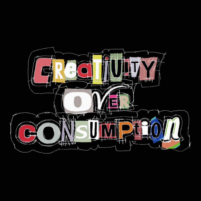 Creativity Over Consumption 70s Cropped Hoodie by toribabeazx | Artistshot