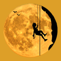 Mountaineering Free Climbing Bouldering Moon Sky H T-shirt | Artistshot