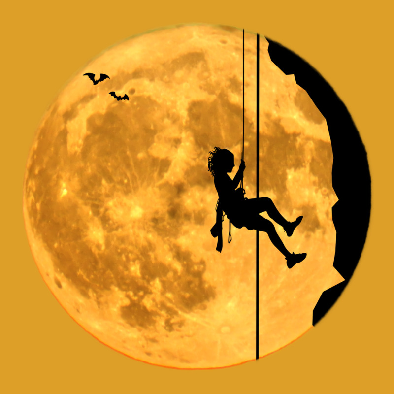 Mountaineering Free Climbing Bouldering Moon Sky H T-shirt | Artistshot