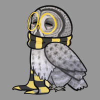 An Owl In A Black And Yellow Stripey Scarf Women's V-neck T-shirt | Artistshot