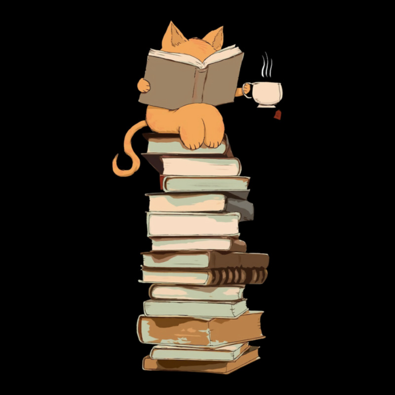 Book Pile And Cat Cropped Hoodie by baranesodarik | Artistshot