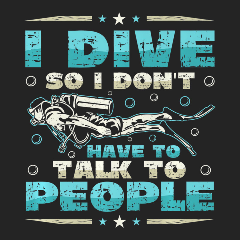 I Dive So I DonÂ´t Have To Talk To People Diver 3/4 Sleeve Shirt | Artistshot