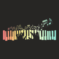 Pianist Gift Idea Keyboards Music Notes Piano T Sh Ladies Fitted T-shirt | Artistshot