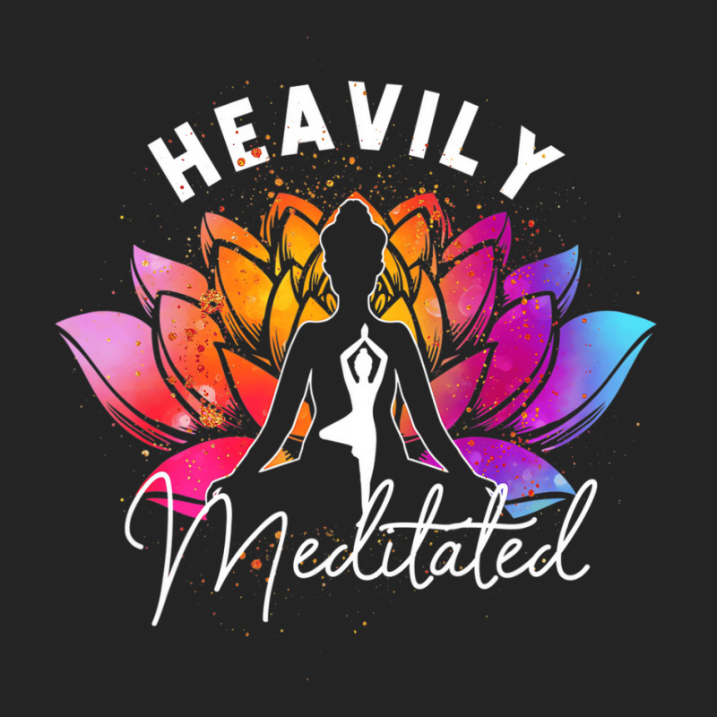 Heavily A Meditated Funny Meditation & Yoga Colorf 3/4 Sleeve Shirt | Artistshot