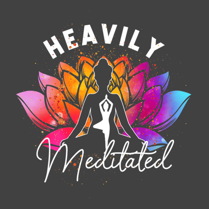 Heavily A Meditated Funny Meditation & Yoga Colorf Vintage T-shirt | Artistshot