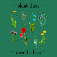 Plant These Save The Bees Watercolor Wildflowers C Ladies Fitted T-shirt | Artistshot