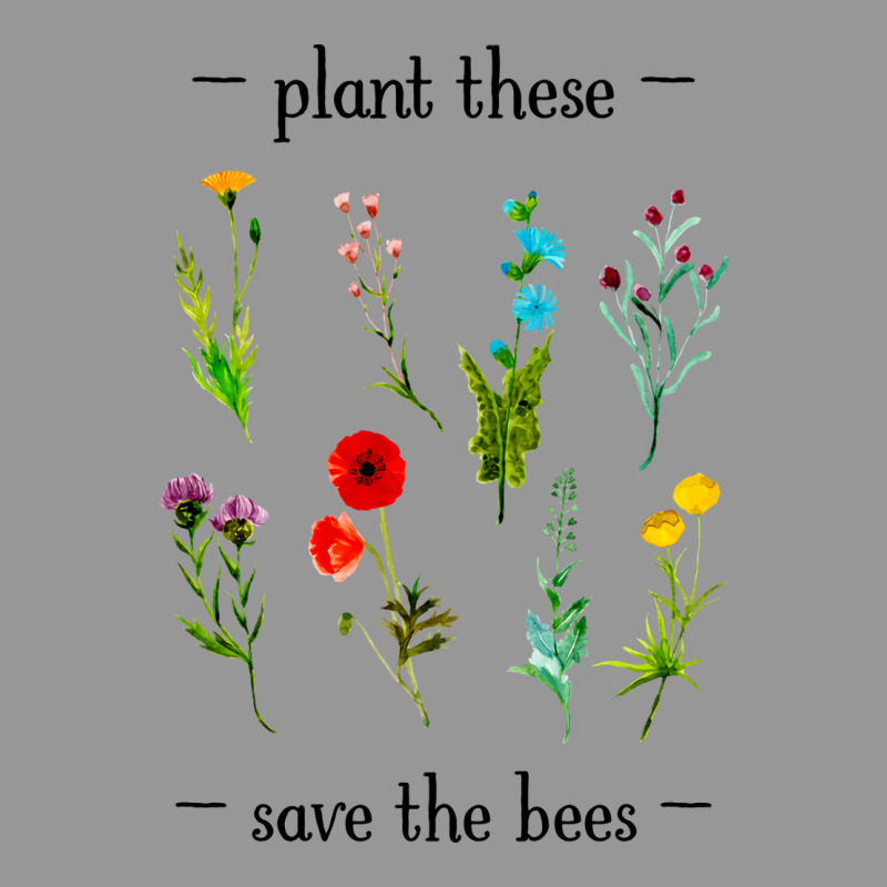 Plant These Save The Bees Watercolor Wildflowers C Women's V-neck T-shirt | Artistshot