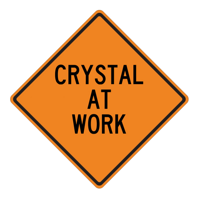 Crystal At Work Funny Warning Sign Summer V-Neck Tee by brosigwetiel | Artistshot